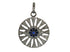 Pave Diamond Evil Eye Pendant with Sapphire, (DPM-1155)